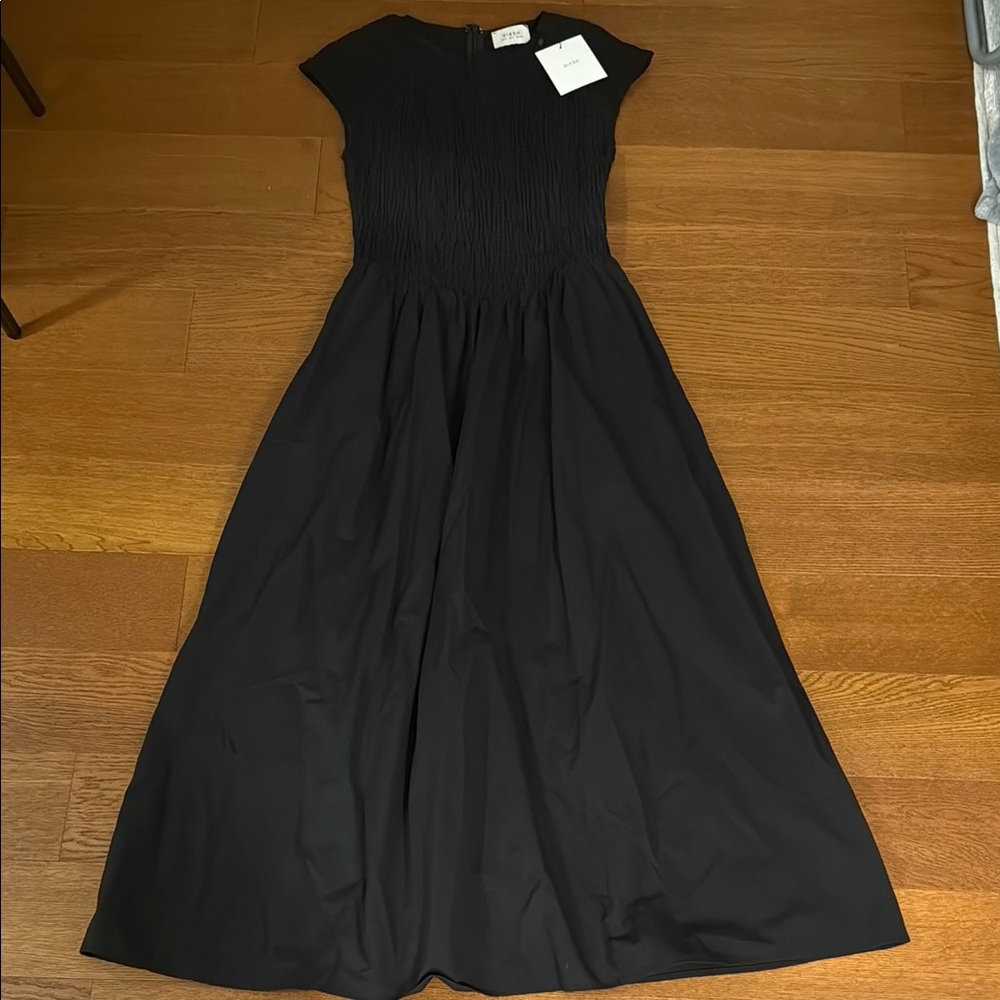 DISSH Smocked Black Maxi Dress